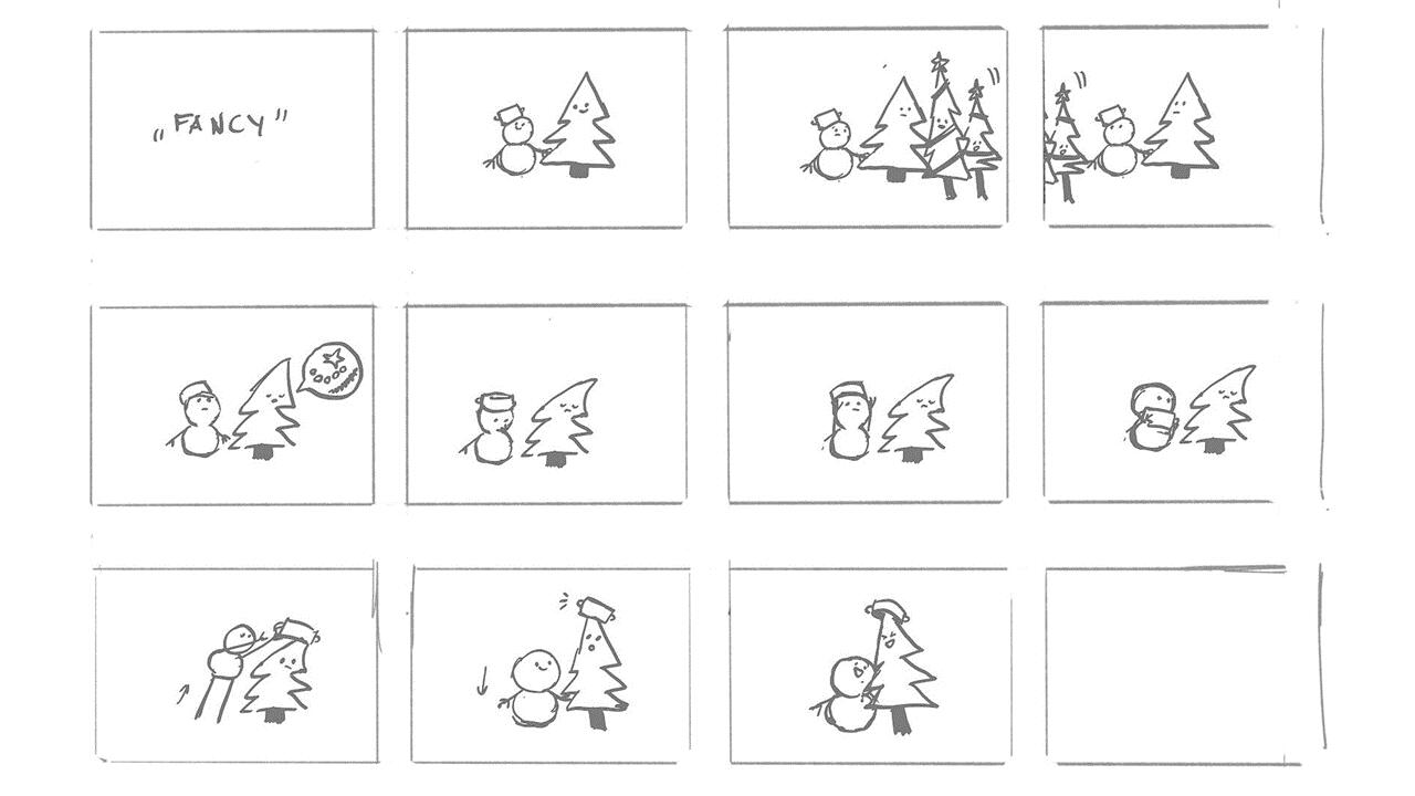 Short scene storyboards, 2022