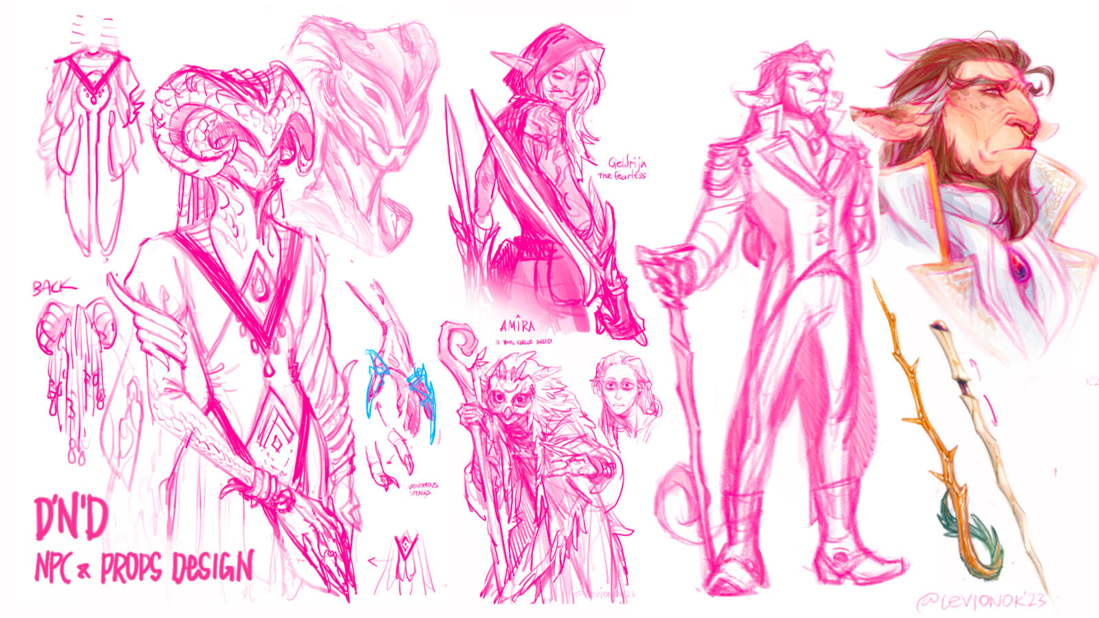 DnD compaign NPC and props design, 2024